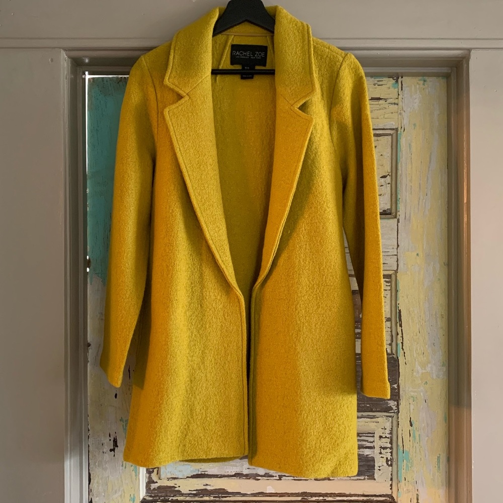 RACHEL ZOE YELLOW PEA COAT SIZE XS